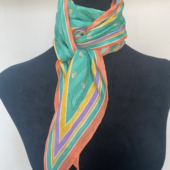 Kenzo 100% Silk Neck Scarf - Picture 2 of 6